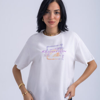 T-SHIRT WITH PRINT - WHITE-21, XL