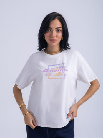 T-SHIRT WITH PRINT - WHITE-21, XL