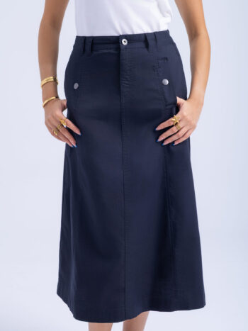 LYOCELL SKIRT - BLACK-09, S