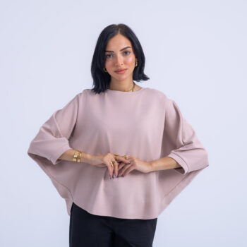 T-SHIRT WITH 3/4 SLEEVES - PINK, L