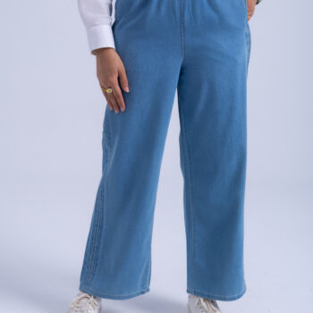WIDE LEG DENIM - LT BLUE, S