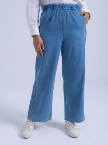 WIDE LEG DENIM - LT BLUE, S