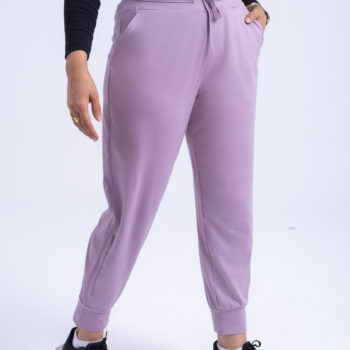 JOGGER WITH PRINT - PURPLE, S