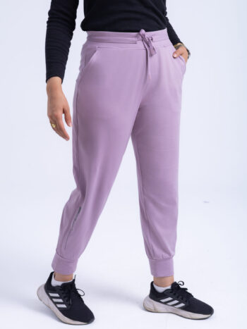 JOGGER WITH PRINT - PURPLE, S