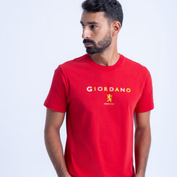 T-SHIRT WITH PRINT - Red-28, S