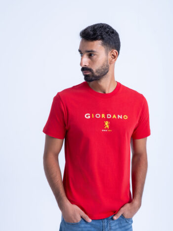 T-SHIRT WITH PRINT - Red-28, S