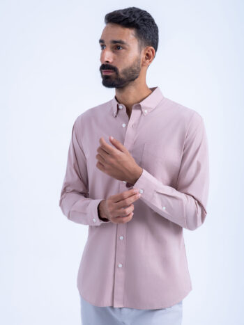 POPLIN SHIRT - PINK, S