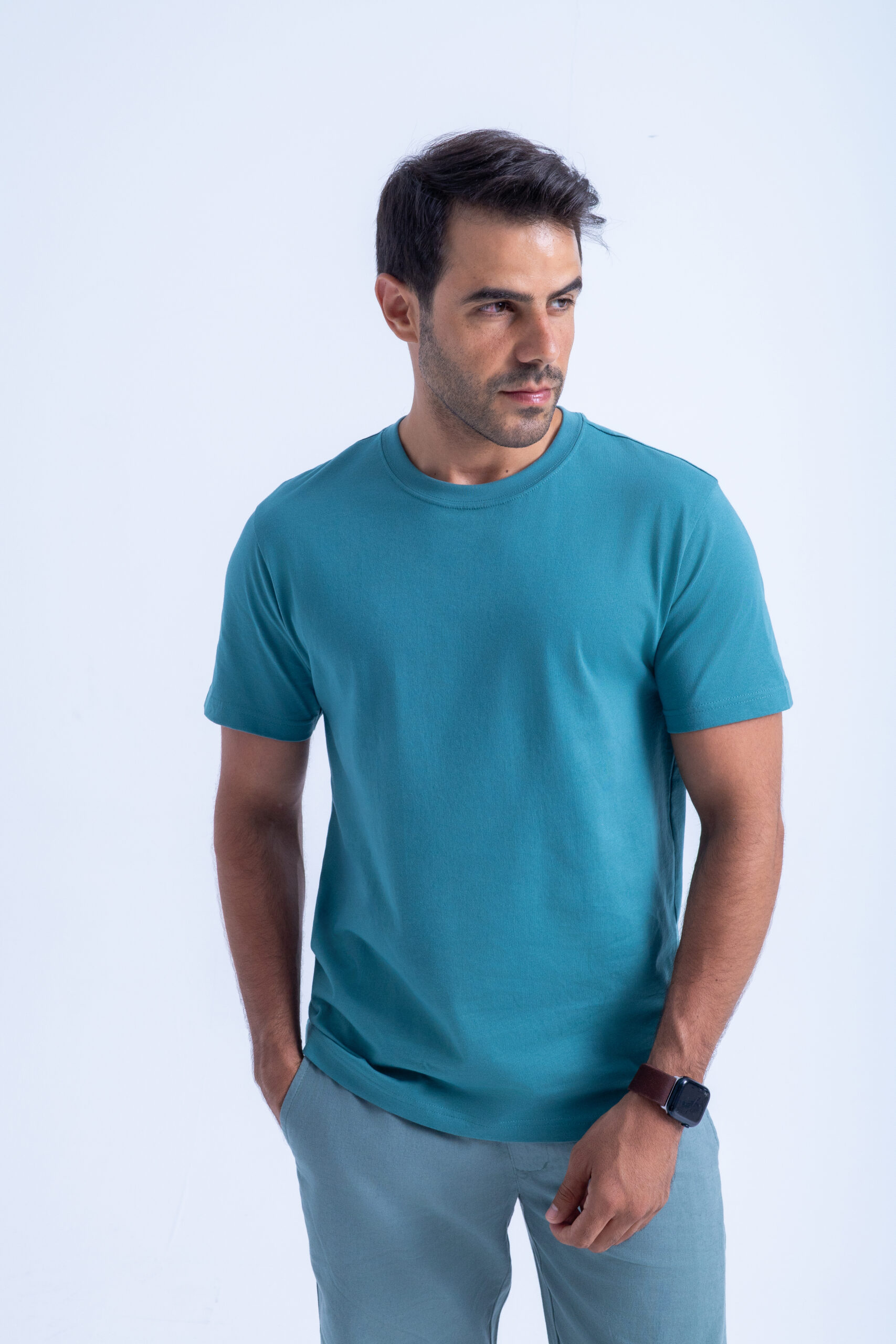 BASIC TEE CREW NECK - Green, S