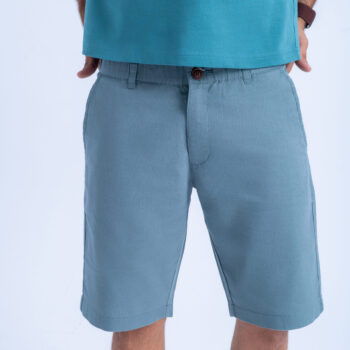 LINEN COTTON SHORT - GREEN-11, S