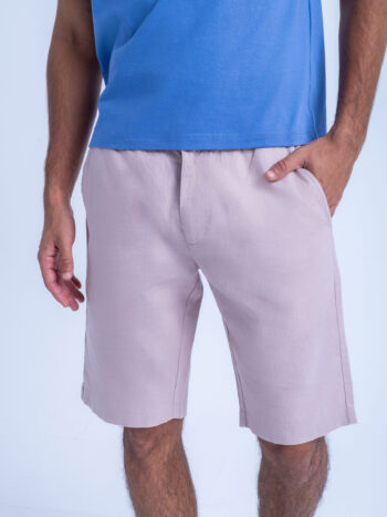 LINEN COTTON SHORT - PINK-19, S