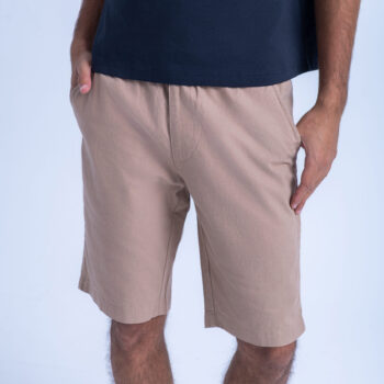 LINEN COTTON SHORT - ORANGE, M