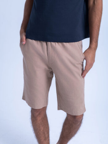 LINEN COTTON SHORT - ORANGE, M