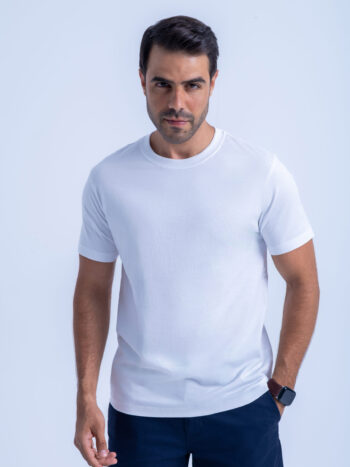 BASIC TEE CREW NECK - WHITE, S