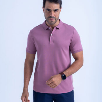 LIQUID TOUCH POLO - PURPLE, S