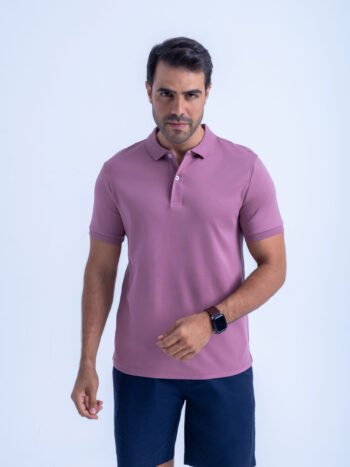 LIQUID TOUCH POLO - PURPLE, S