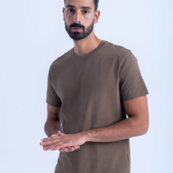 BASIC TEE CREW NECK - BROWN, S