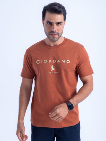 T-SHIRT WITH PRINT - Brown-11, S
