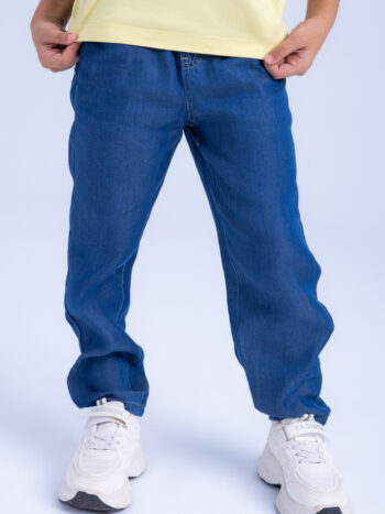 LYOCELL JEANS - MID BLUE, 110