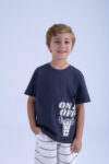 T-SHIRT WITH PRINT - NAVY, 110
