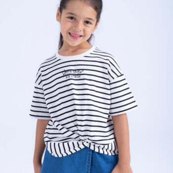 T-SHIRT WITH PRINT - STRIPE, 120
