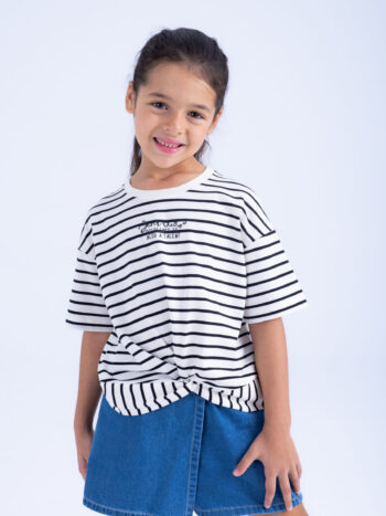 T-SHIRT WITH PRINT - STRIPE, 155