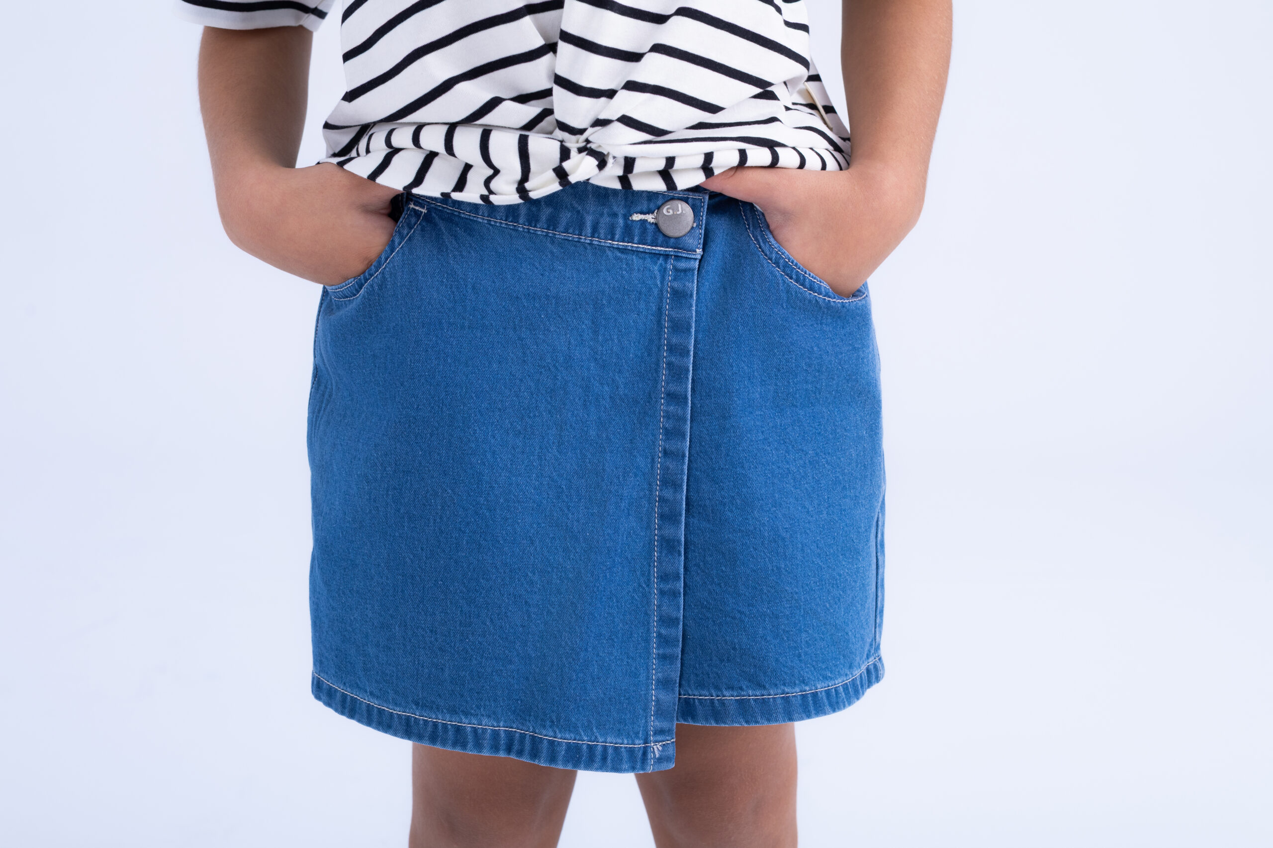 DENIM SKORTS - MID BLUE, 110