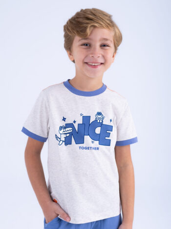 T-SHIRT WITH PRINT - WHITE, 130