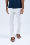 LINEN COTTON PANT - WHITE, S