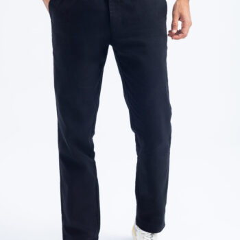LINEN COTTON PANT - Black, S