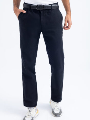 LINEN COTTON PANT - Black, S
