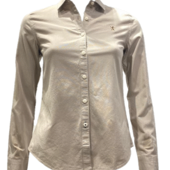 OXFORD SHIRT WITH EMBROIDERY - Khaki, S
