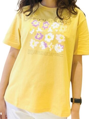 T-SHIRT WITH PRINT - YELOW-51, M