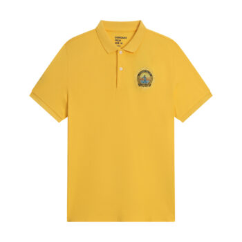 POLO WITH EMBROIDERY - YELLOW, S