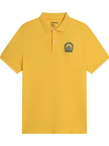 POLO WITH EMBROIDERY - YELLOW, S