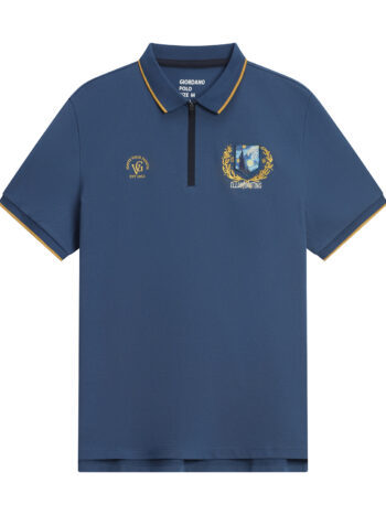 POLO WITH EMBROIDERY - Blue, S