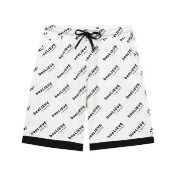 SHORT WITH PRINT - BLK/WHT, 120