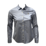 OXFORD SHIRT WITH EMBROIDERY - Blue, S