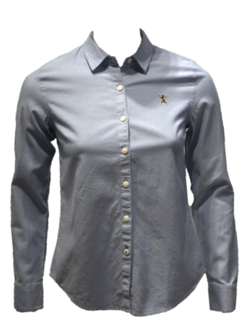 OXFORD SHIRT WITH EMBROIDERY - Blue, S