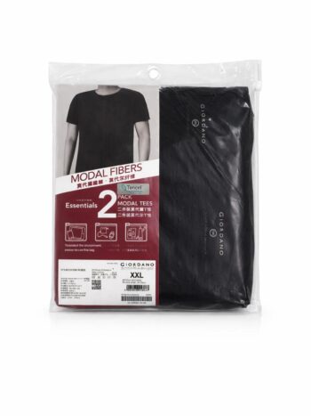 UNDERWEAR CREW TEE PACK2 PIECE - Black, S