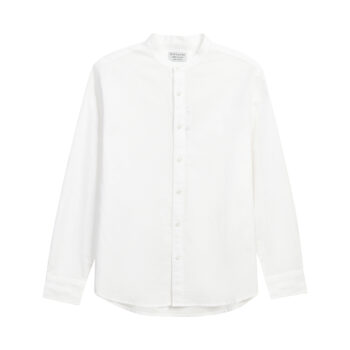 LINEN COTTON SHIRT - WHITE-08, XXL