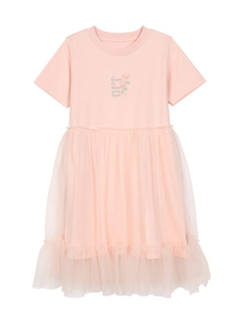 DRESS WITH EMBROIDERY - PINK-22, 130