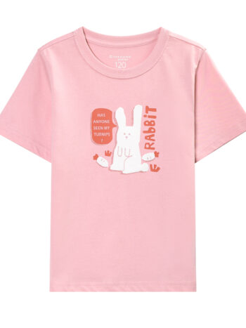 T-SHIRT WITH PRINT - PINK-51, 120