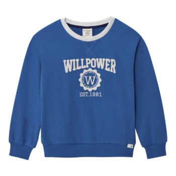 CREW NECK SWEATSHIRT WITH PRIN - BLUE-63, 155