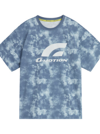 T-SHIRT WITH PRINT - BLUE MIX, L