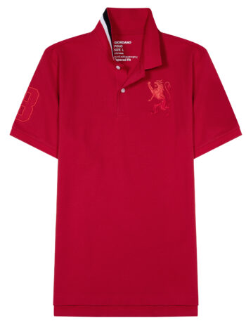 POLO WITH EMBROIDERY - RED, S
