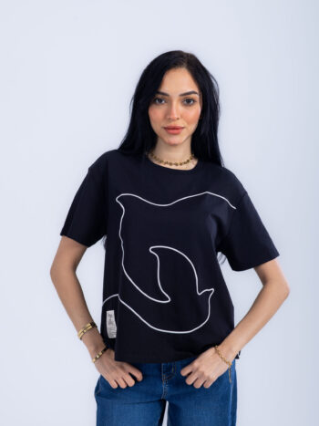 T-SHIRT WITH PRINT - Black, S
