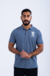 POLO WITH EMBROIDERY - Blue, S