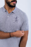 POLO WITH EMBROIDERY - GREY, S