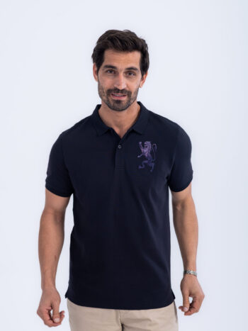POLO WITH EMBROIDERY - Black, S
