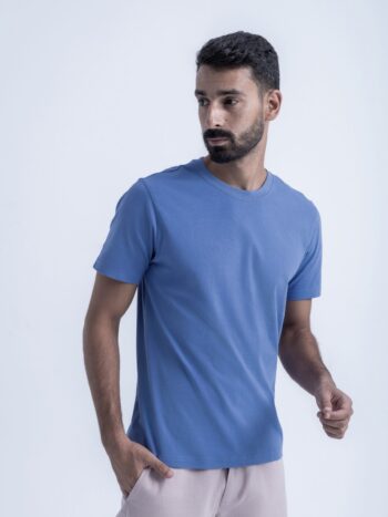 BASIC TEE CREW NECK - Blue, S